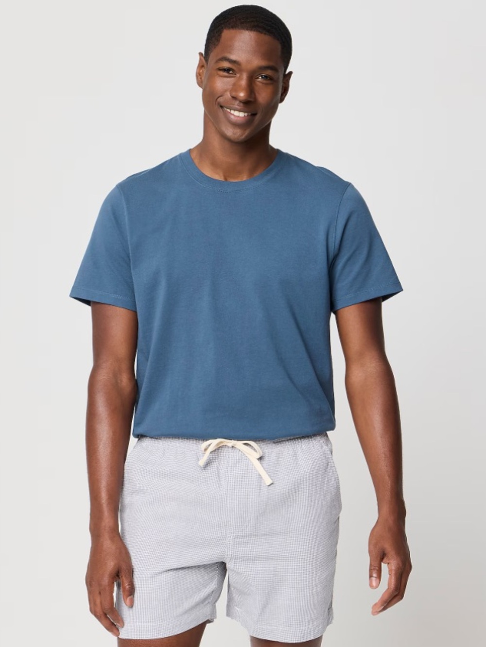 J. Crew Factory Men's Essential Tee Opal Blue Breathable Cotton NWT Size Medium